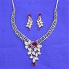 American Diamond Classic Necklace Set With 2 Tone Plating