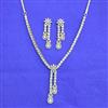 American Diamond Classic Necklace Set With 2 Tone Rhodium Plating