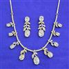 American Diamond Classic Necklace Set With 2 Tone Plating