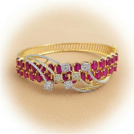 American Diamond Openable Kada With 2 Tone Plating