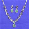 American Diamond Classic Necklace Set With 2 Tone Plating
