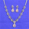 American Diamond Classic Necklace Set With 2 Tone Plating