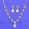 American Diamond Classic Necklace Set With 2 Tone Plating