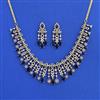 American Diamond Classic Necklace Set With Mehndi Plating
