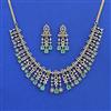 American Diamond Classic Necklace Set With Mehndi Plating
