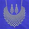 American Diamond Classic Necklace Set With 2 Tone Rhodium Plating
