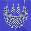 American Diamond Classic Necklace Set With 2 Tone Rhodium Plating