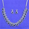 American Diamond Classic Necklace Set With Rhodium Plating