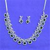 American Diamond Classic Necklace Set With Rhodium Plating
