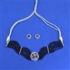 Cz Choker Necklace Set With Rhodium Plating