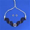 Cz Choker Necklace Set With Rhodium Plating