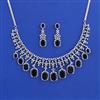 American Diamond Classic Necklace Set With Rhodium Plating