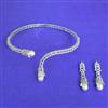 American Diamond Classic Necklace Set With 2 Tone Rhodium Plating