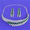 American Diamond Classic Necklace Set With Rhodium Plating