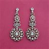 American Diamond Classic Earring With 2 Tone Rhodium Mehndi Plating