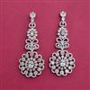 American Diamond Classic Earring With 2 Tone Rhodium Mehndi Plating
