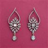 American Diamond Classic Earring With 2 Tone Rhodium Mehndi Plating