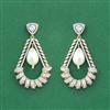 American Diamond Classic Earring With 2 Tone Rhodium Mehndi Plating