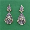 American Diamond Classic Earring With Mehndi Plating