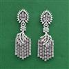 American Diamond Classic Earring With Rhodium Plating