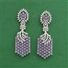 American Diamond Classic Earring With Rhodium Plating