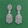 American Diamond Classic Earring With Rhodium Plating