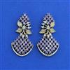 American Diamond Classic Earring With Mehndi Plating