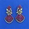 American Diamond Classic Earring With Mehndi Plating