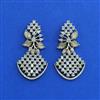 American Diamond Classic Earring With Mehndi Plating