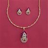 American Diamond Classic Pendant Set With 2 Tone Plating