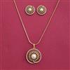 American Diamond Classic Pendant Set With 2 Tone Plating