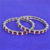 American Diamond Openable Bangles With Rhodium Plating