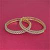 American Diamond Classic Bangles With 2 Tone Rhodium Mehndi Plating