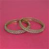 American Diamond Classic Bangles With 2 Tone Rhodium Mehndi Plating