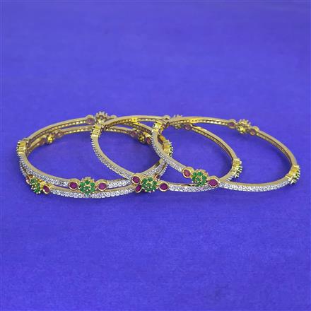 American Diamond Classic Bangles With Gold Plating