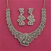 American Diamond Classic Necklace Set With Mehndi Plating