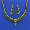 American Diamond Classic Necklace Set With Mehndi Plating