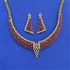 American Diamond Classic Necklace Set With Mehndi Plating