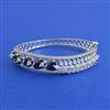 American Diamond Openable Kada With Rhodium Plating