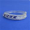 American Diamond Openable Kada With Rhodium Plating