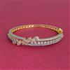 American Diamond Classic Kada With 2 Tone Rhodium Mehndi Plating