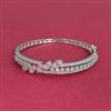 American Diamond Classic Kada With 2 Tone Rhodium Mehndi Plating