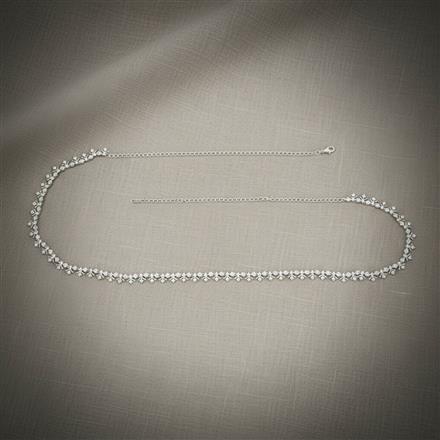 American Diamond Classic Belt With 2 Tone Rhodium Plating