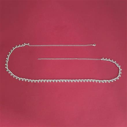 American Diamond Classic Belt With 2 Tone Rhodium Plating