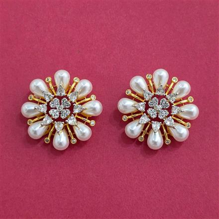 American Diamond Tops With 2 Tone Rhodium Mehndi Plating