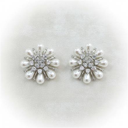 American Diamond Tops With 2 Tone Rhodium Mehndi Plating