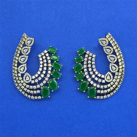Cz Classic Earring With Mehndi Plating