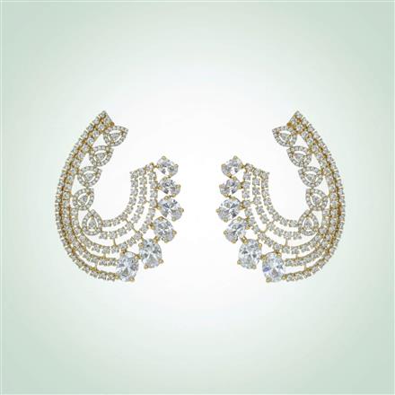 Cz Classic Earring With Mehndi Plating