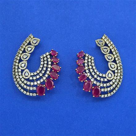 Cz Classic Earring With Mehndi Plating