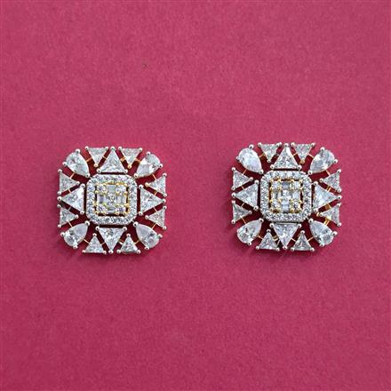 American Diamond Tops With 2 Tone Rhodium Mehndi Plating